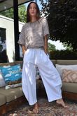 Below Deck Cheesecloth Stripe Tee Mocha